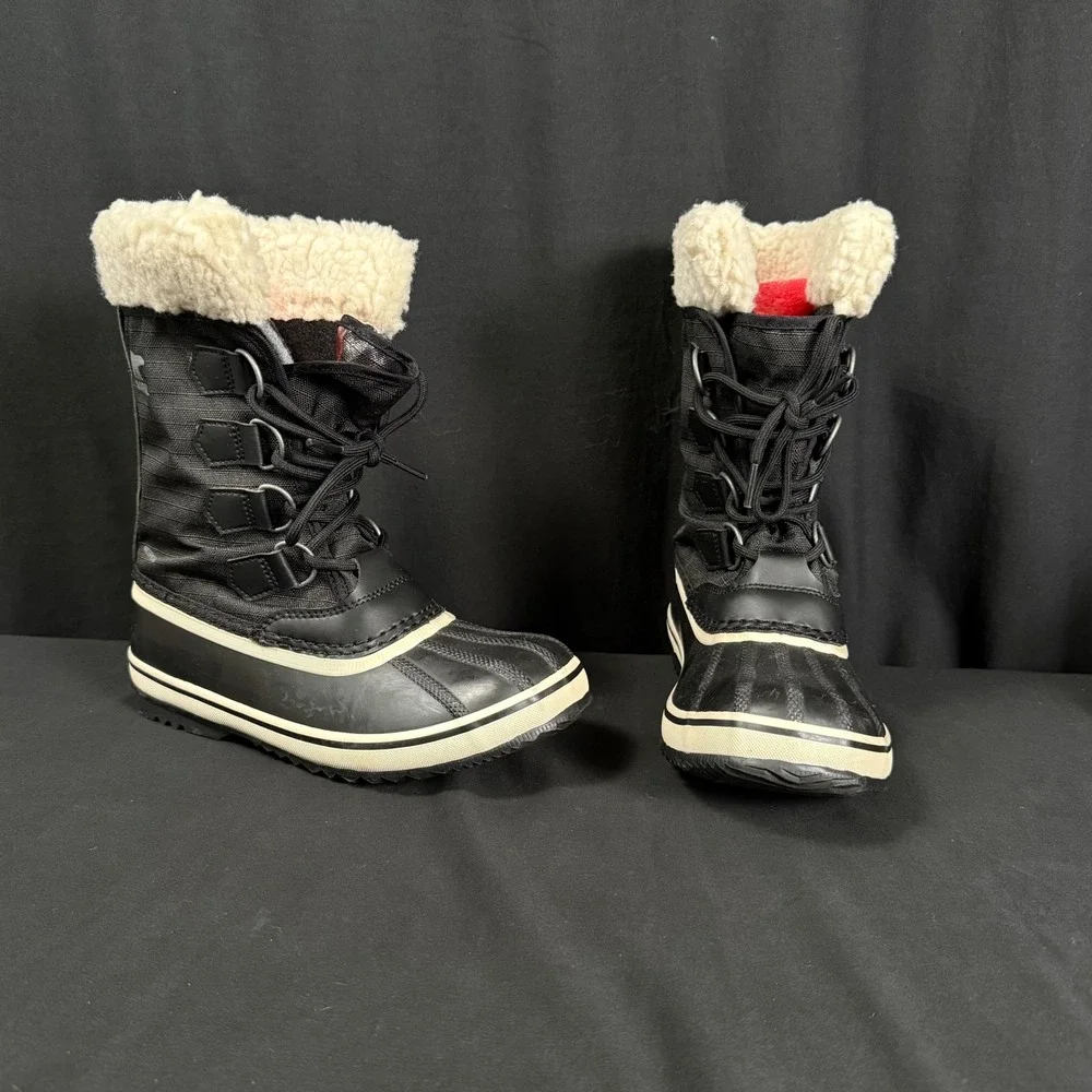 Sorel Winter Carnival Waterproof Snow Boots Black Stone NL3483-011 Womens 6